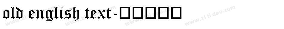 old english text字体转换